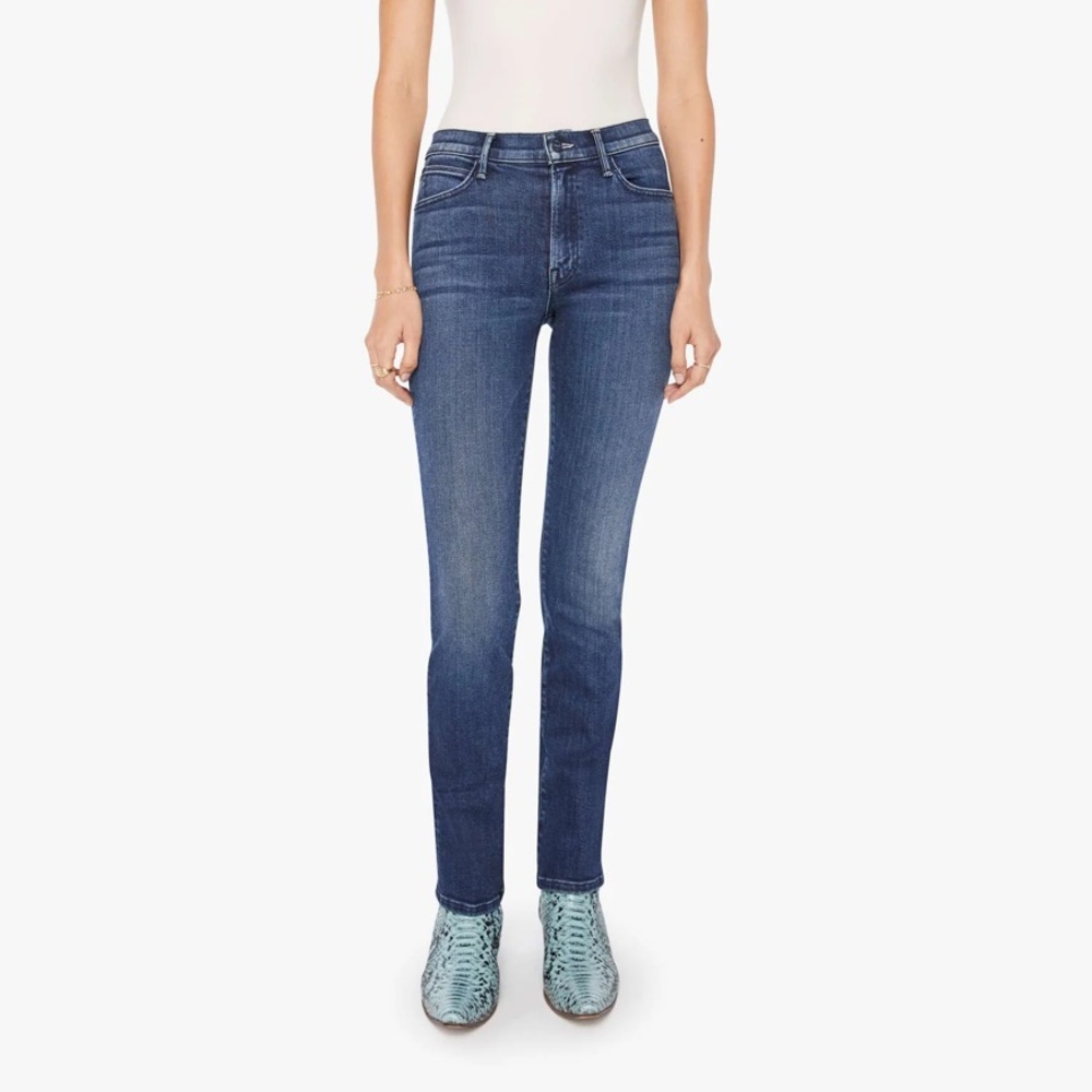 Mother Jeans The Rascal Skimp Womens 25 Mid Rise‎ Straight Leg Designer Denim